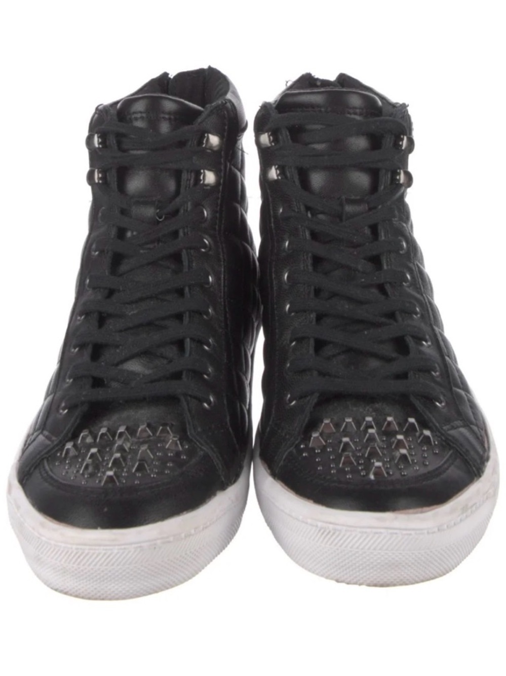 Rebecca Minkoff Black Studded Toe High Top Sneakers - Size 6